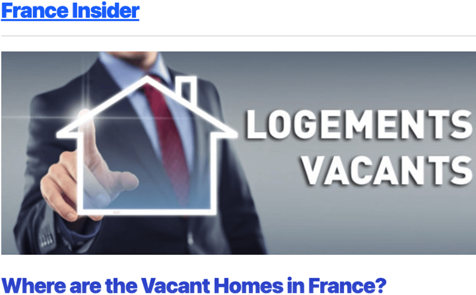 Meme for the France Insider's article and housing shortages in France
