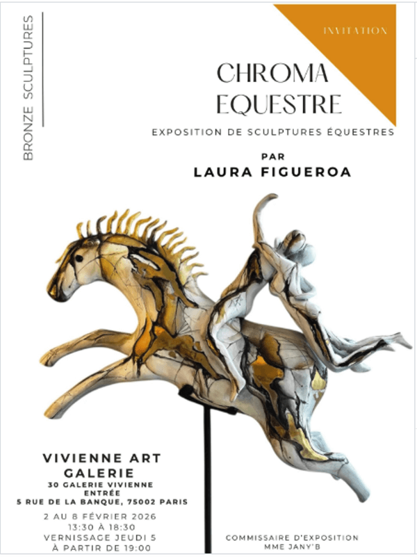 Promotion for the Laura Figueroa sculpture exhibition 
