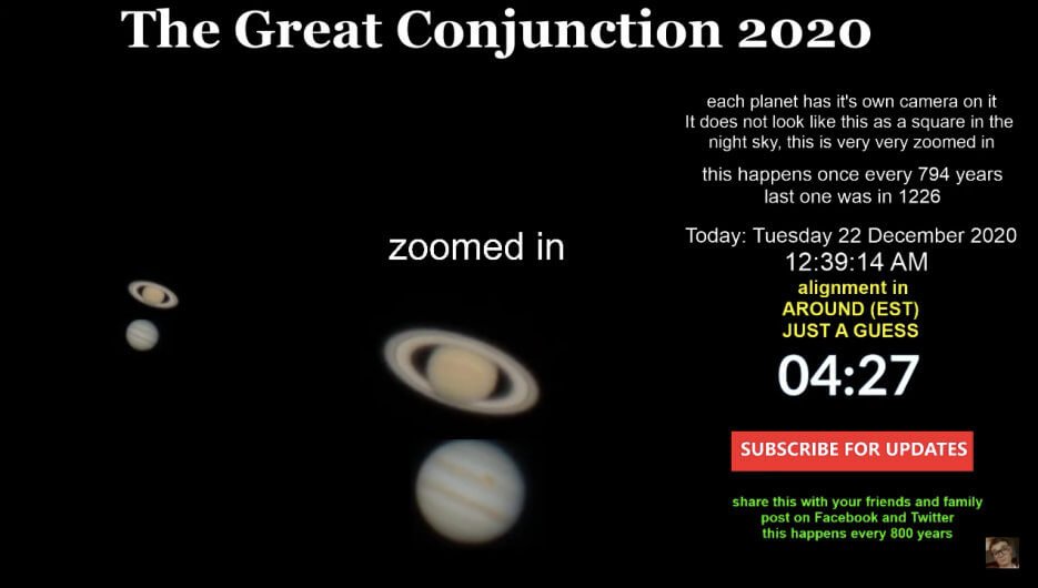The Great Conjuntion from the Lowell Observatory
