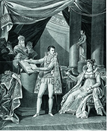 Napoleon Bonaparte Presents le Code Civil to Josephine