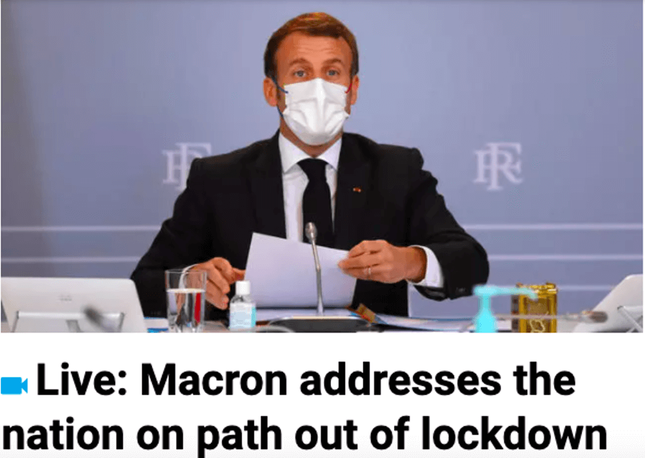 French President Macron addresses the nation on Covid-19 restrictions