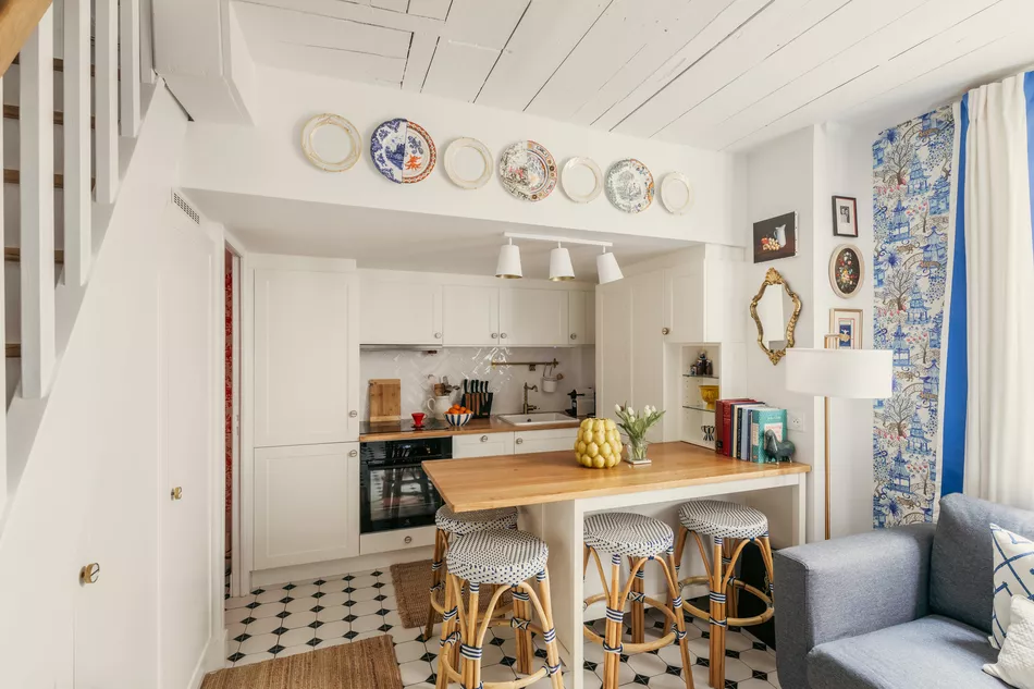 fully equipped Kitchen with storage Converted Carriage, 25 Rue Saint-Dominique Paris