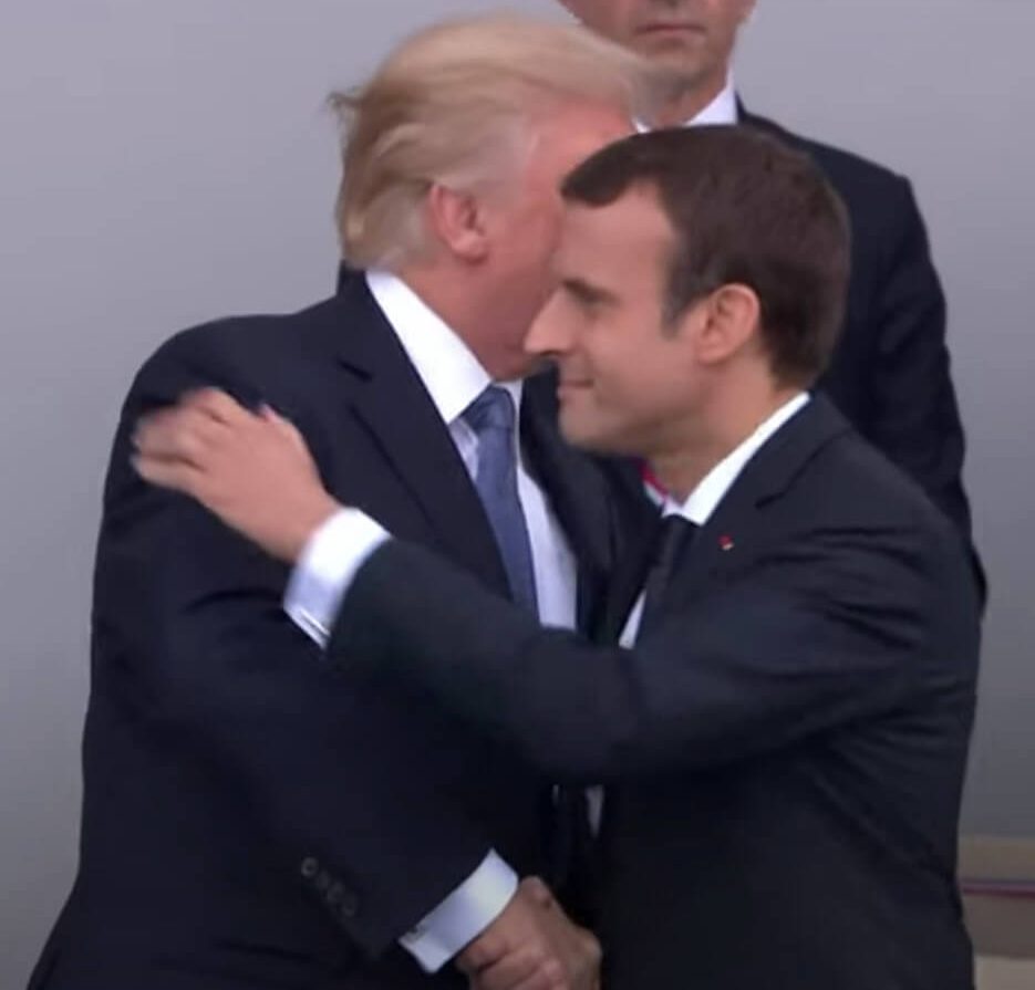French President Macron with President Trump