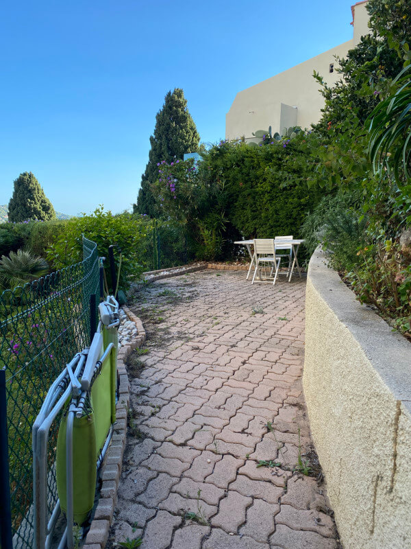 Outdoor terrace of Villefranche-sur-Mer apartment