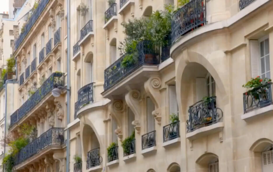 A typical building style in Paris France