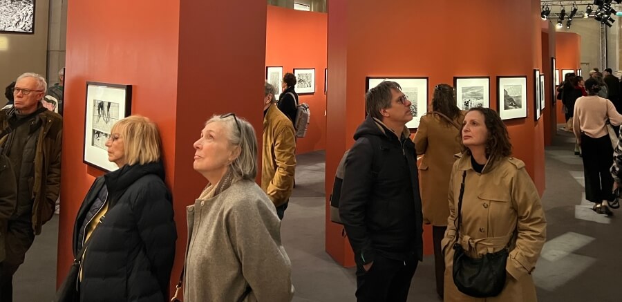 Entry to the Salgado exhibit in Paris, France