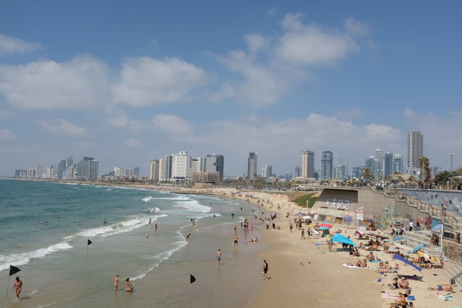 Seaside beach in Tel Aviv