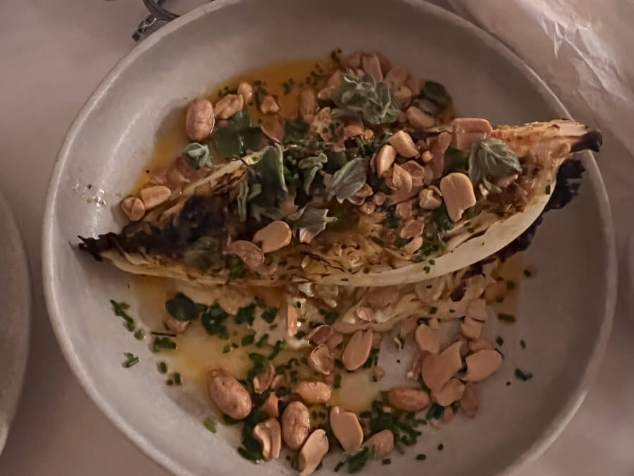 A cabbage dish at Kubri in Paris, France