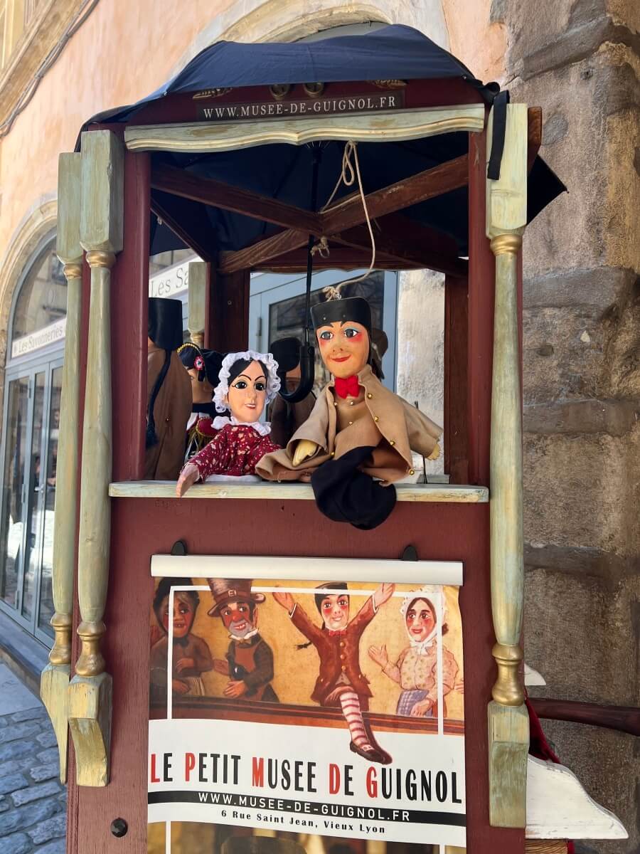 A Guignol puppet stand in Lyon, France