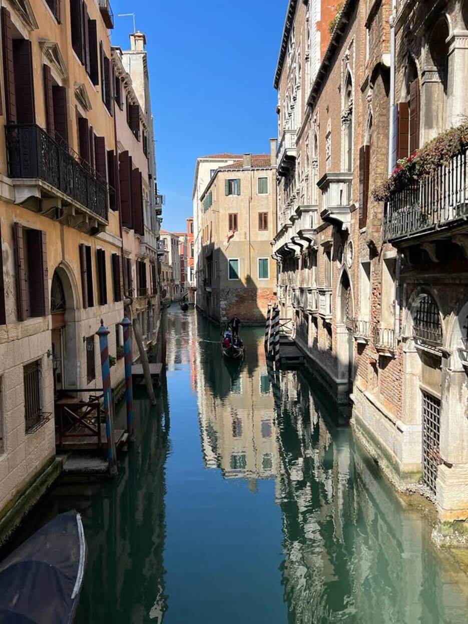 Buildings along the canal in Venice, Italy