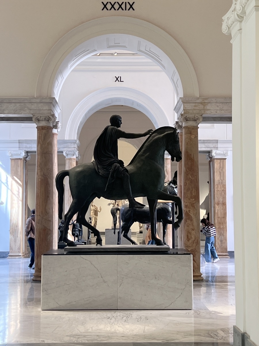 Bronze statuary in The Archeological Museum, Naples, Italy