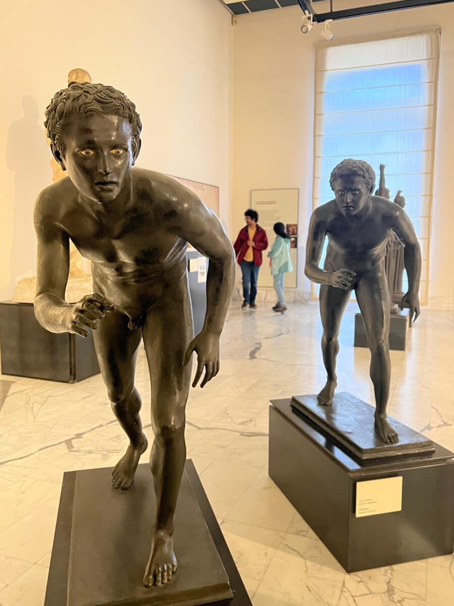 Bronze statuary in The Archeological Museum, Naples, Italy