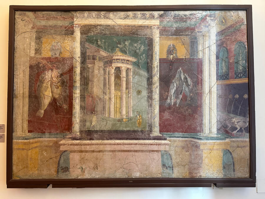 Frescos in The Archeological Museum, Naples, Italy