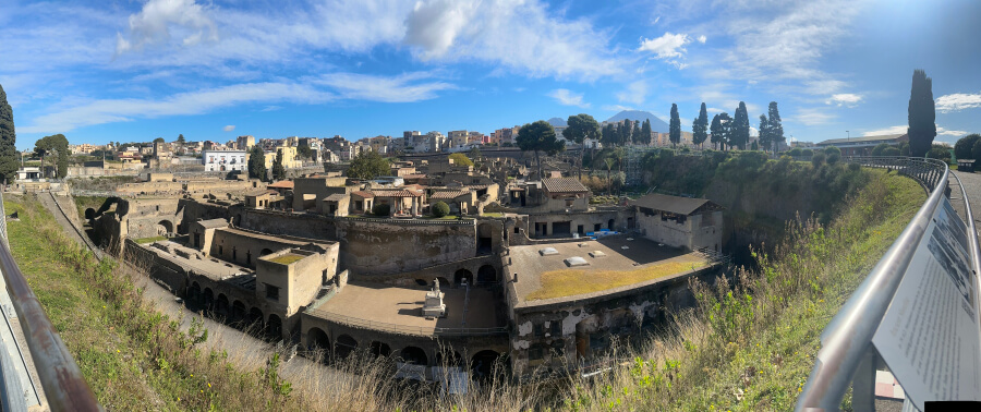 A panoramic view of Herculaneum
