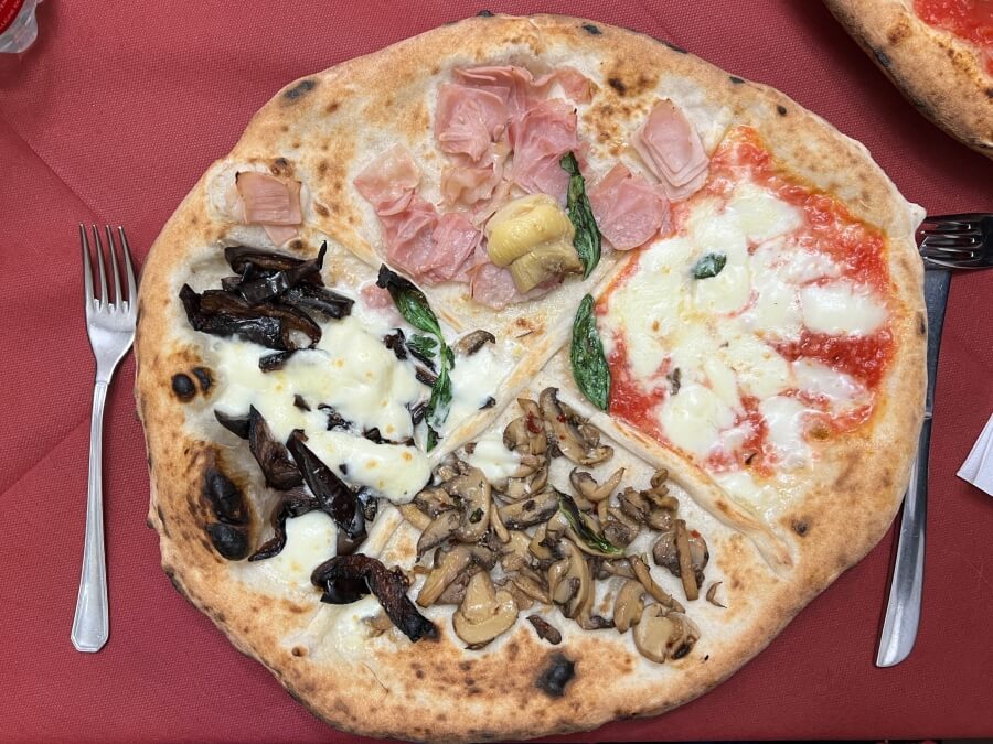 Pizza at Pizza di Matteo in Naples, Italy