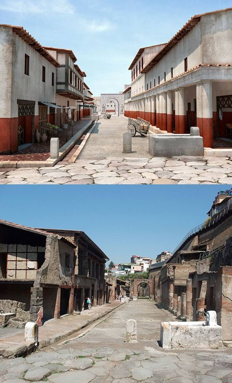Recreated ruins of Pompeii and Hurculaneum in The Archeological Museum, Naples, Italy