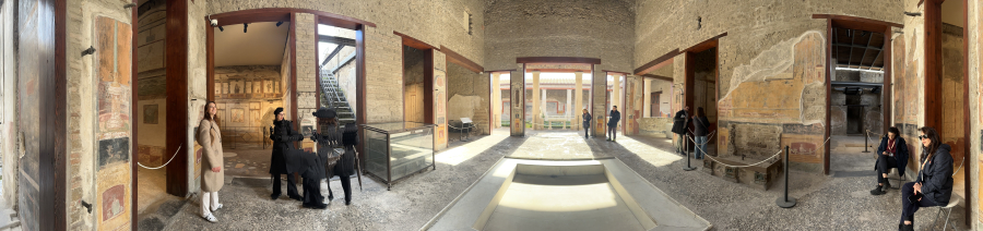 Panorma of The Villa Vettii in Pompeii