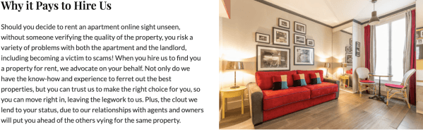Graphic meme of why it pays to have the Adrian Leeds Group provide rental search services