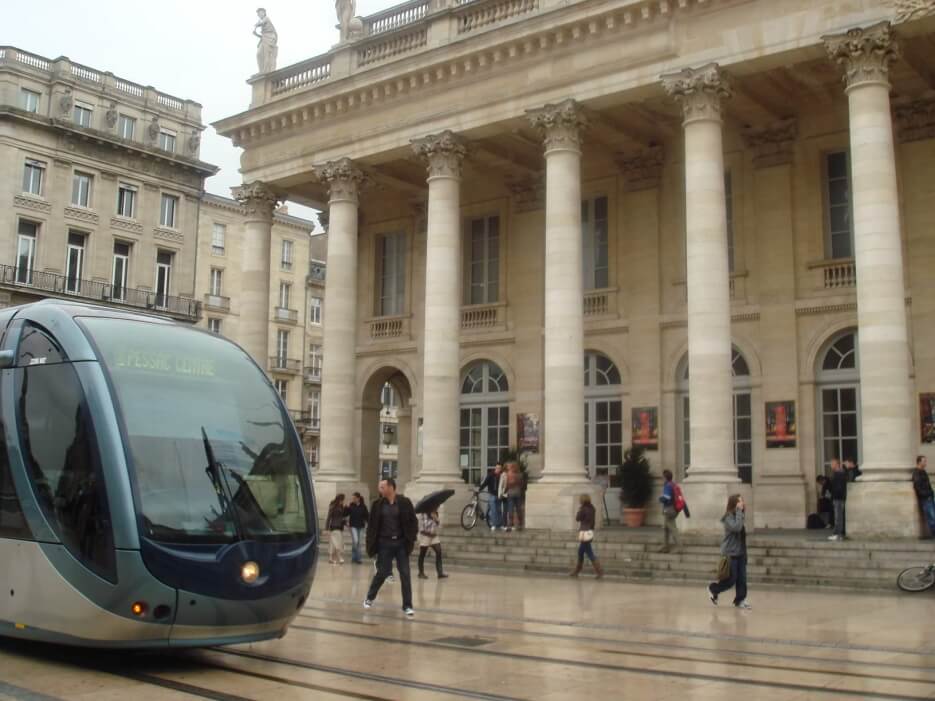 The Bordeaux tram at the Opera stop