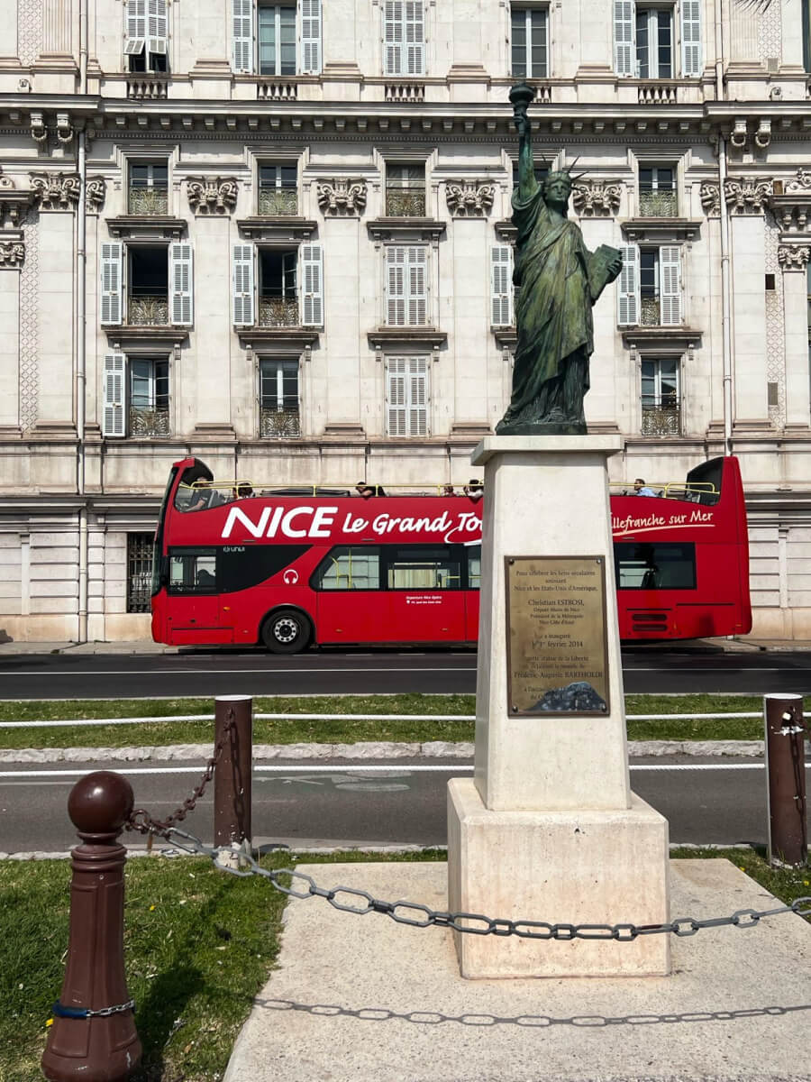 A replica stature of Liberty in Nice, France