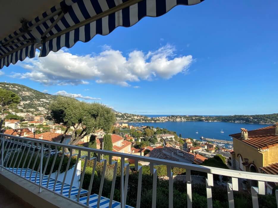 View from a balcony terrace in Villefanche-ser-Mer France
