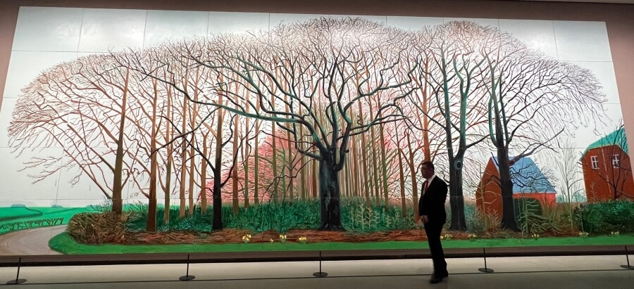 Hockney's Bigger Trees Near Water on exhibit in Paris