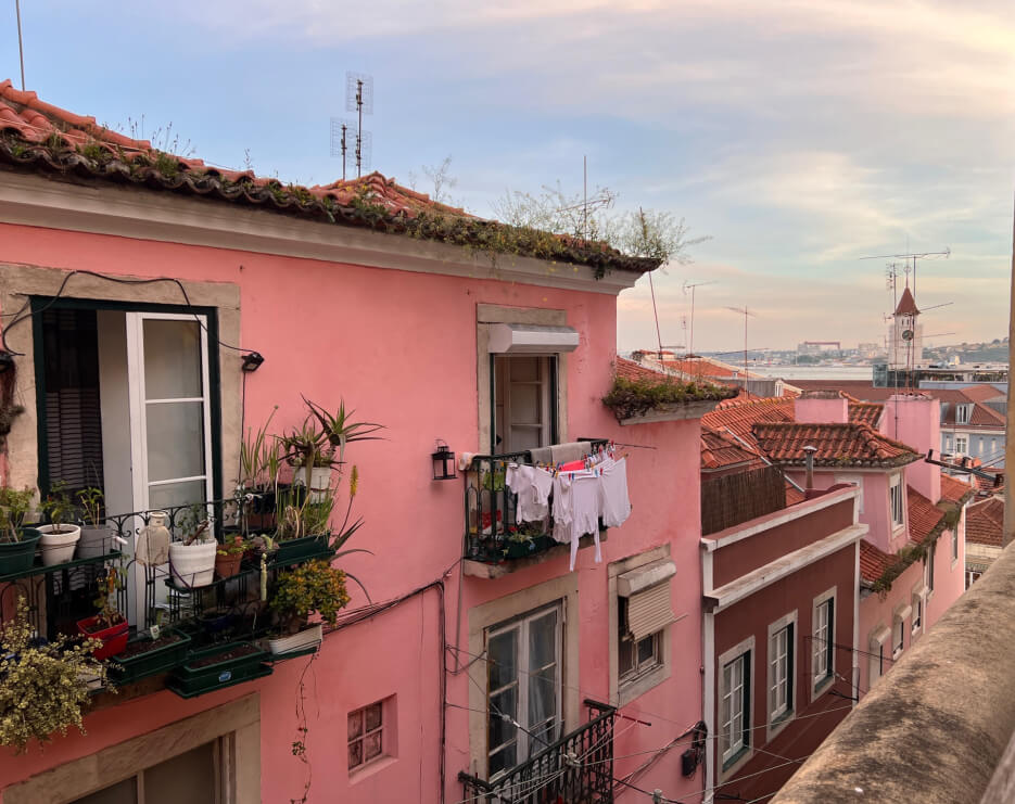 The view from Restaurant Santa Bica in Lisbon