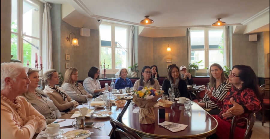 Adrian Leeds and Jane Byrd meet with real estate professionals from Houston and Ft Worth, Texas