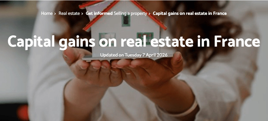 Meme for captial gains taxes on real estate in France