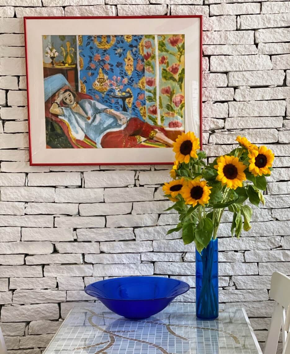 Matisse print hanging in Adrian Leeds' apartment in nice