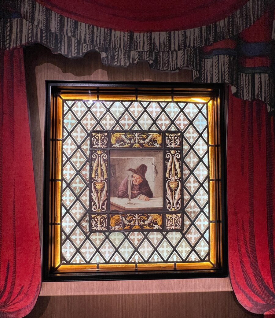 An example of the stained glass at the Cité du Vitrail in Troyes, France