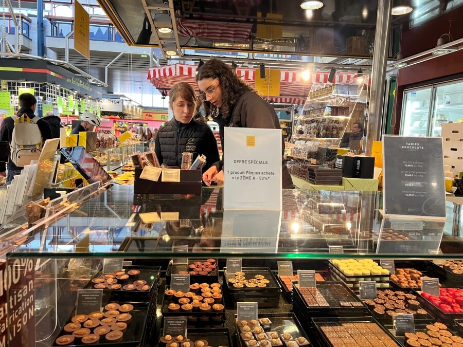 A artisanal chocolatier, Maison Caffet, in Troyes, France