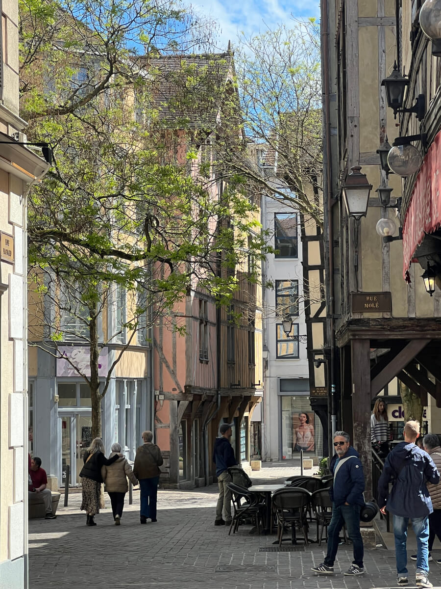 Street scene in Troyes, France