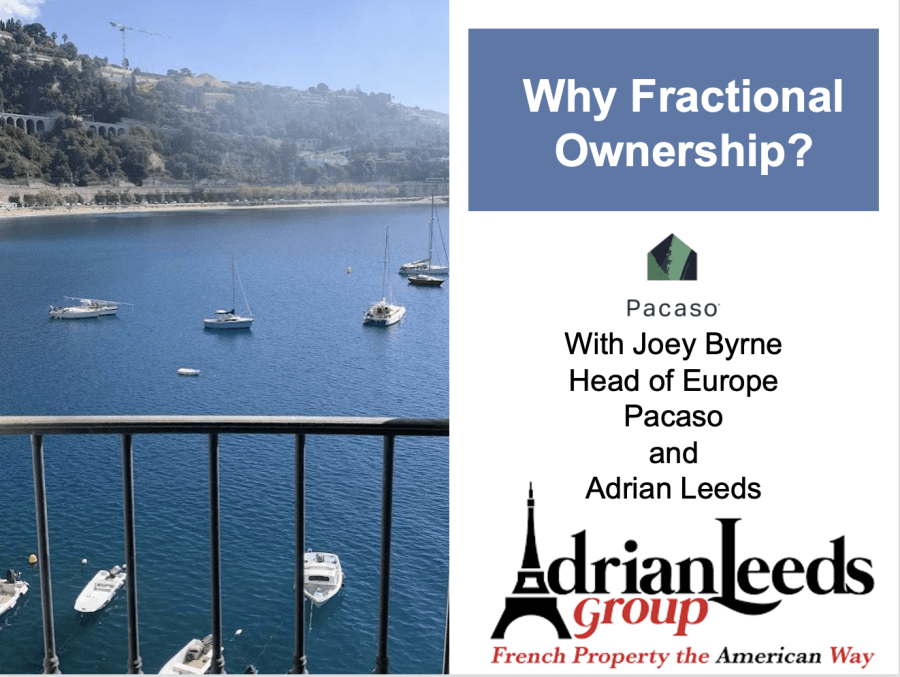 Meme for the Pacaso and Adrian Leeds Group webinar on Why Fractional Ownership?