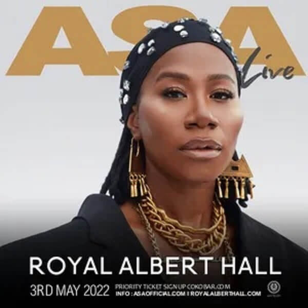 Poster for Asa's concert at the Royal Albert Hall in London