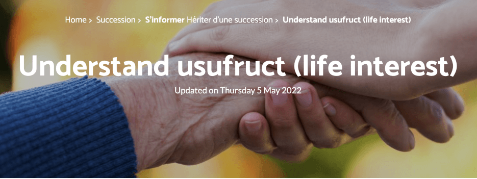 Clapsed hands for a meme on understanding usufruct (life interest)