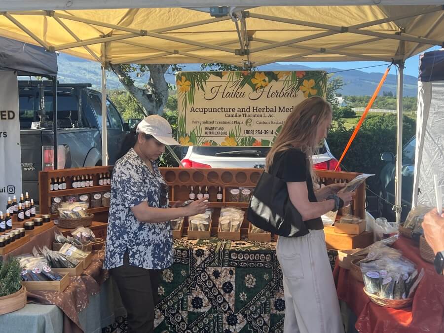 Herbal remedies at The Farmers Market on Maui