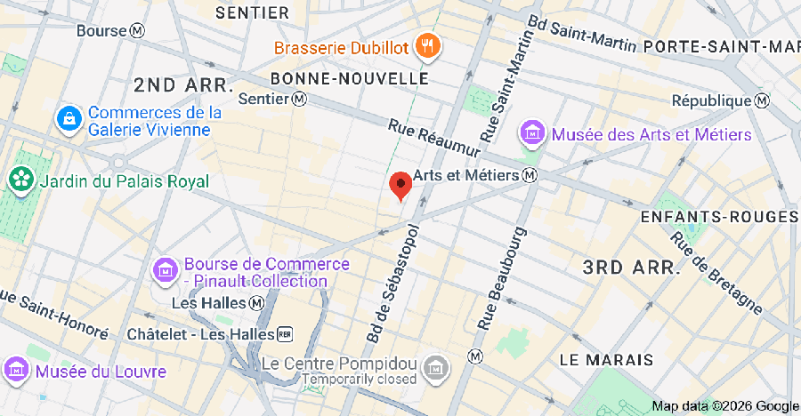 Google map pinpointing the Palestro apartment location
