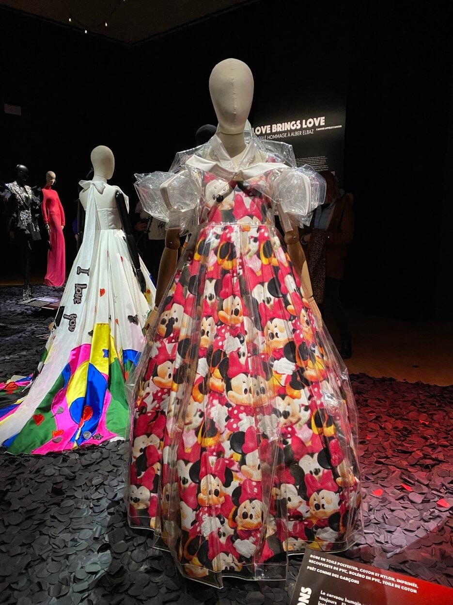 Designer gowns inspired by Alber Elbas on exhibit at the Galliera in Paris