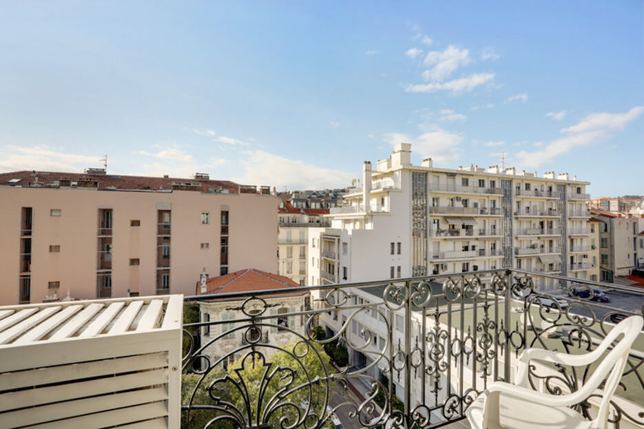 View from the balcony of the apartment for sale in Nice, France