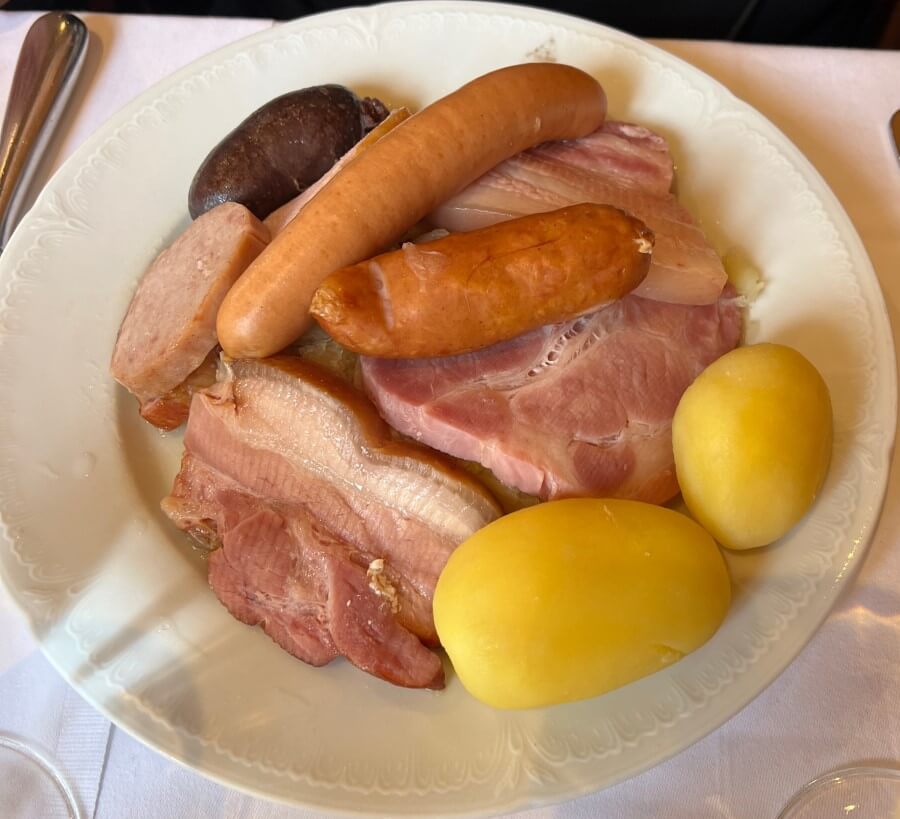A traditional meat Choucroute
