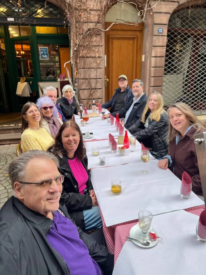 Afternoon Apéro with Adrian Leeds and the group who live in Strasbourg, France