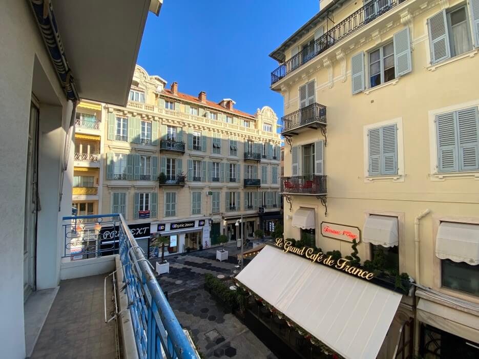 View from the balcony of Le Palais du Soleil fractioanal property in Nice