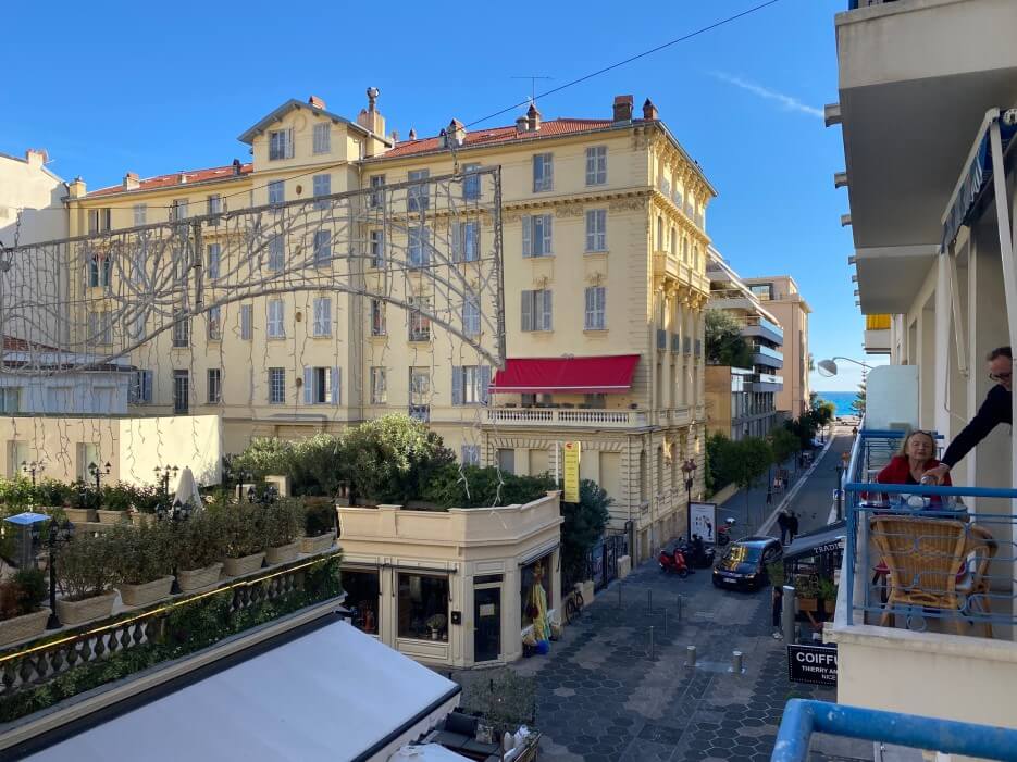 View from the balcony of Le Palais du Soleil fractioanal property in Nice