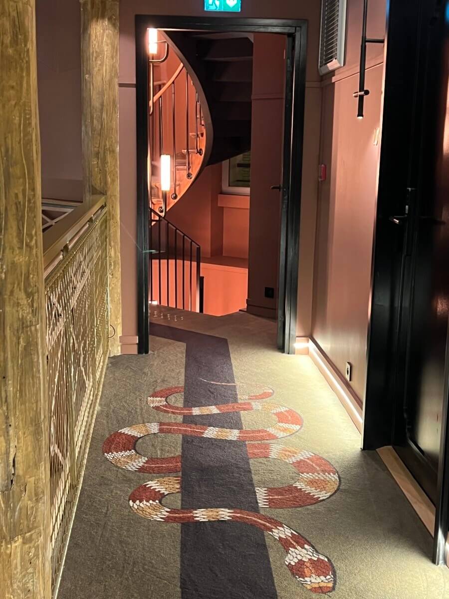 A hallway in the Boudoir des Muses hotel in Paris