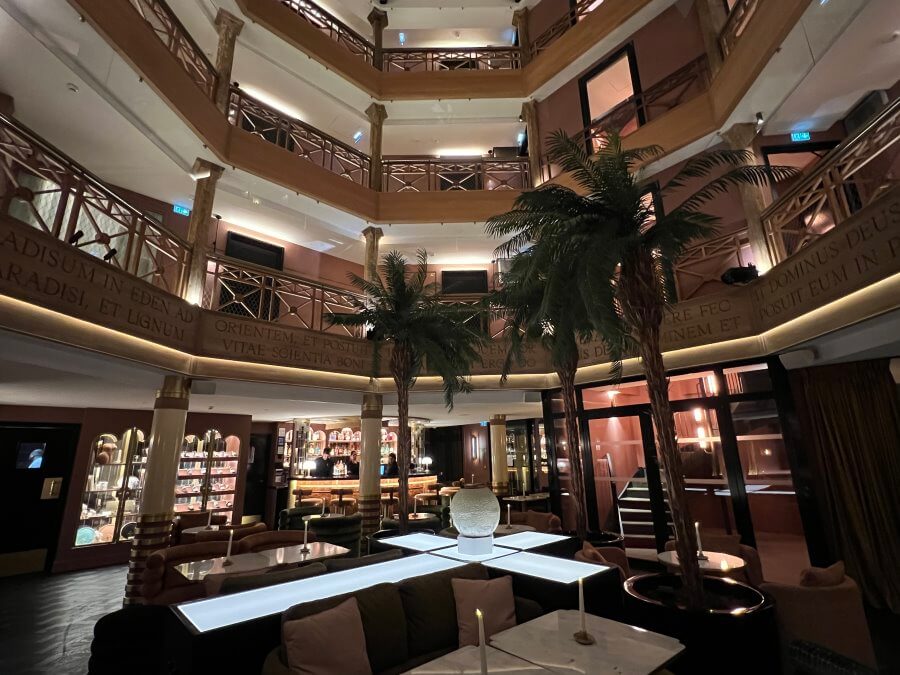 Lobby of the Boudoir des Muses Hotel in Paris