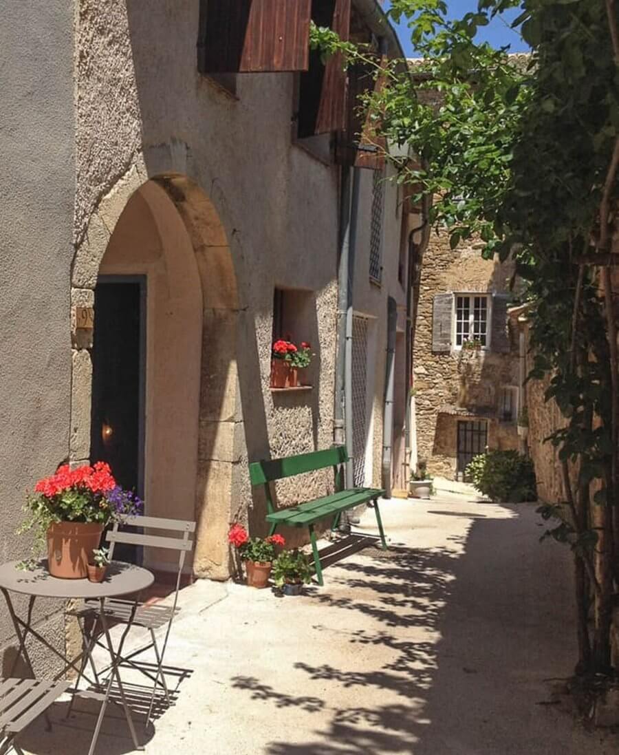 Entrance to Chez Mirabel Fractional property on rue du bourg the village of Mirabel-aux-Baronnies