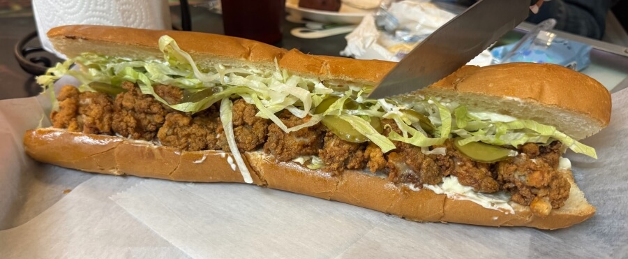 An Oyster Loaf at Kenner Seafood