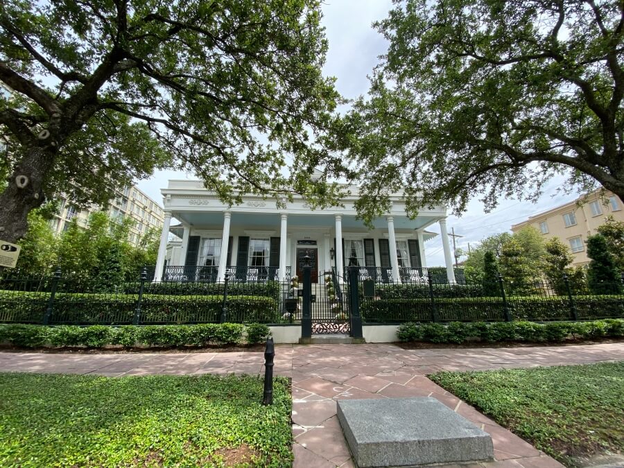 Antebellum home on Saint Charles Avenue in New Orleans