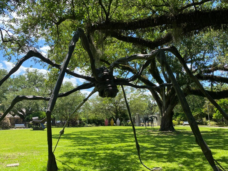 Photo of the Spider sculpture by Louise Bourgeois, Sydney and Walda Besthoff Sculpture Garden